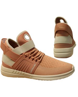 Supra Skytop V Peach Slip On High Top Lace Up Trainers 08032 290 B44E - Brown