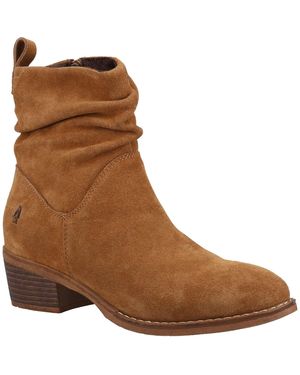 Hush Puppies Iris Suede Boots - Brown