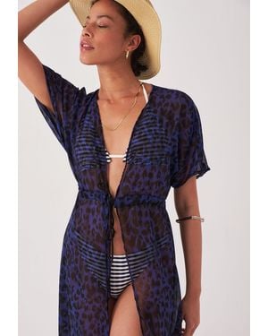 Herita Kimono Long - Blauw
