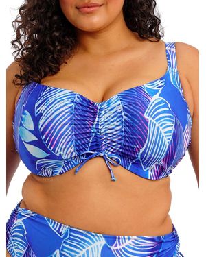 Elomi Maluku Island Crop Bikini Top - Blue