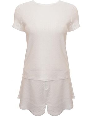 Skin Pamalee Tee Paige Short Pj Set - White