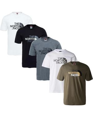 The North Face 5 Pack Easy Tee T Shirt - Multicolour