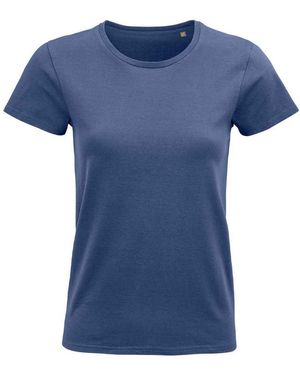 Sol's Ladies Pioneer Organic T-Shirt (Denim) - Blue