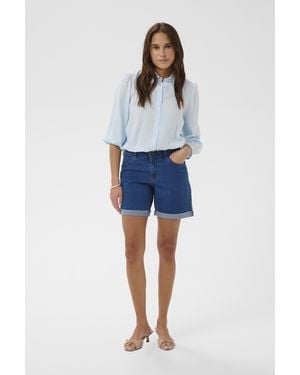 Kaffe Denim Short Kavilma Denim Short Regular Fit - Blauw