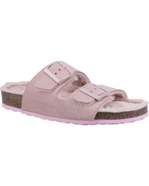 Hush Puppies Jessie Leather Blush Slippers - Pink