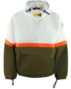 Parajumpers Dezi Pull-Over Colourblock Windbreaker Jacket - Green