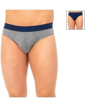 DIM Pack-2 Slips Breathable Fabric And Anatomical Front D068M - Grey