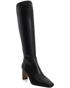 Dune Stellan Square Toe Knee High Boots - Black