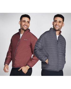 Skechers Performance Go Shield Altitude Reversible Jas Zwarte Pufferjack - Paars