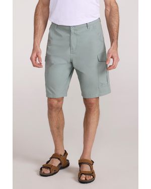 Mountain Warehouse 'Lakeside' Twill Cotton Cargo Shorts With Multiple Pockets - Grey