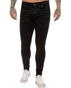 Enzo Skinny Super Stretch Denim Jeans - Zwart