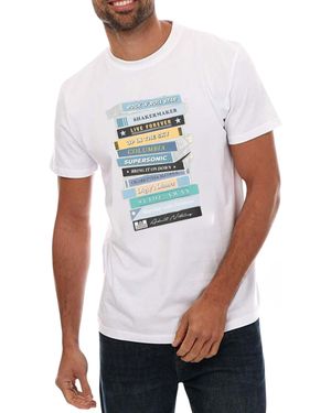 Weekend Offender T Shirts Cassetes Graphic Summer Top Short Sleeve T-Shirt - White