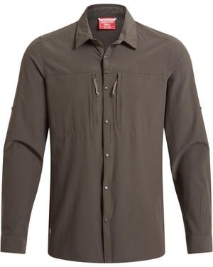 Craghoppers Nosilife Long-Sleeved Shirt (Woodland) - Brown