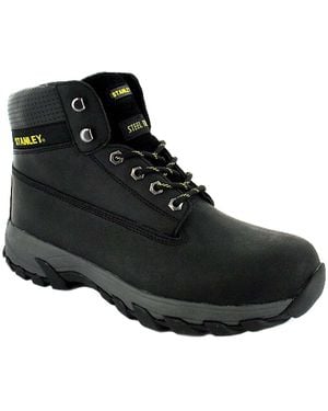 Stanley Safety Boots Hartford Leather Lace Up Nubuck - Black