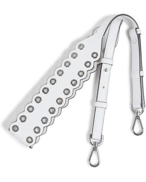 Michael Kors Leather Guitar Strap Bag - White
