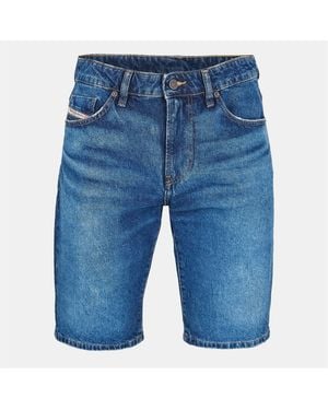 DIESEL Fin Slim Denim Shorts - Blue