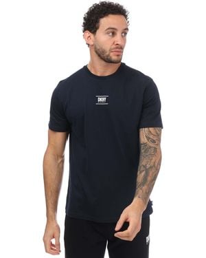 DKNY Logo Polycotton T-Shirt - Blue