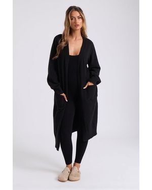 Urban Bliss Longline Patch Pocket Cardi - Black