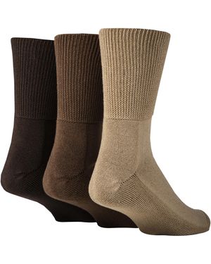 IOMI Extra Wide Bamboo Socks For Diabetics By - Brown