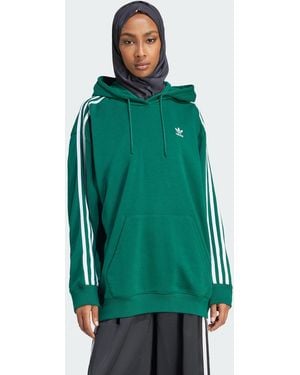 adidas Originals Adicolor 3-Stripes Oversized Hoodie - Green