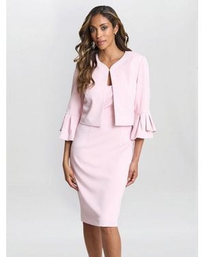 Gina Bacconi Melissa Crepe Dress And Jacket - Pink