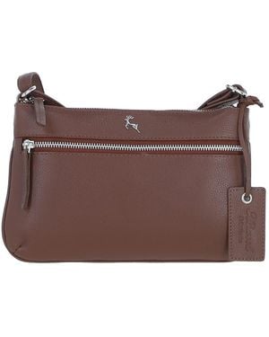 Ashwood Leather 'Swansea' Real Crossbody Bag - Brown