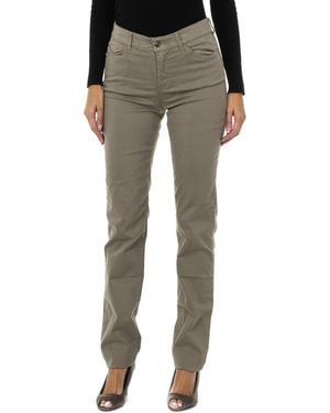 Armani Regular Fit Stretch Fabric Long Trousers 6Y5J18-5N0Rz - Grey