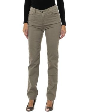 Armani Regular Fit Stretch Fabric Long Trousers 6Y5J18-5N0Rz - Grey