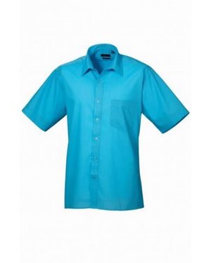 PREMIER Short Sleeve Poplin Shirt - Blue