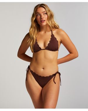 Hunkemöller Scallop Lurex Bikini Bottoms - Purple