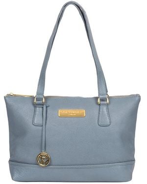 Pure Luxuries 'Keira' Cloud Leather Handbag - Blue