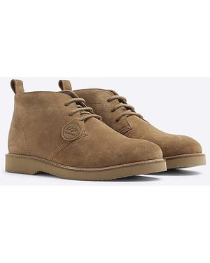 River Island Suede Lace Up Chukka Boots - Brown