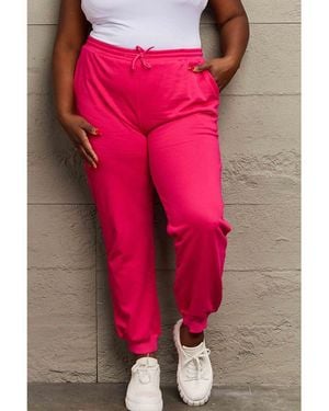 Everyday the Label Simply Love Full Size Drawstring Joggers - Pink