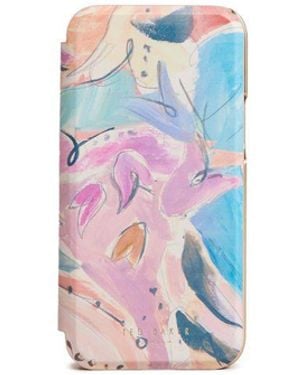 Ted Baker Sardiss Art Print Iphone 14 Pro Max Mirror Case - White