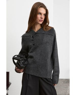 Grimelange Regular Fit Knitted Jumper - Black