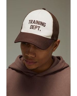 BoohooMAN Training Dept Trucker Cap - Brown