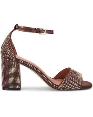 Kurt Geiger Square Block Heel Sandals - Brown