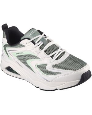 Skechers Mesh Print Overlay Low Top Trainers - Grey