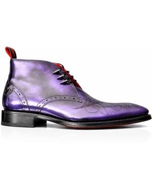 Jeffery West Moon 'Eye' Peacock Chukka Boot - Purple