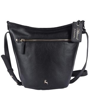 Ashwood Leather "Expression" Real Shoulder Bag - Black