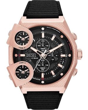 DIESEL Sideshow Watch Dz7475 Leather (Archived) - Metallic