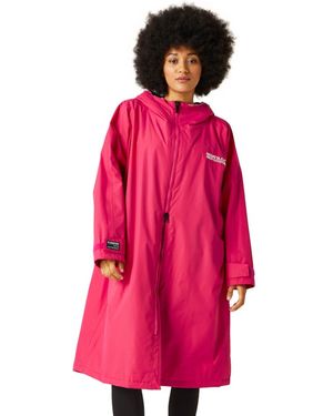 Regatta Adult Waterproof Fleece Lined Robe Jacket - Pink