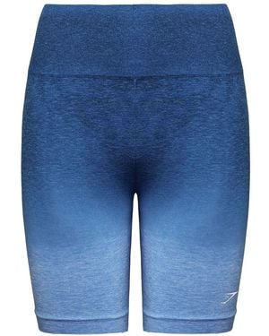 GYMSHARK Adapt Ombre Seamless Shorts - Blue