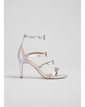 LK Bennett Harper Formal Sandals, Ice Leather - White