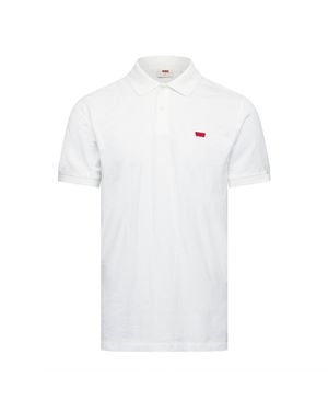 Levi's Slim Housemark Polo Bright Whi - Wit