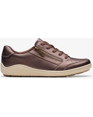 Clarks Bryianne Bayla Bronze Trainers - Brown