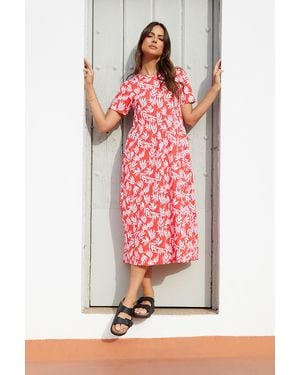 Threadbare 'Danni' Cotton Smock-Style Dress - Pink
