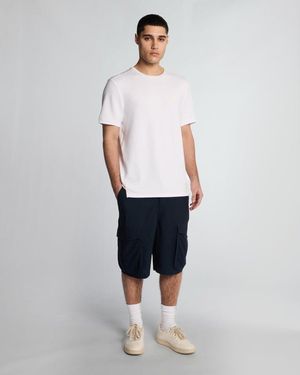 Lyle & Scott Cotton Linen Cargo Shorts - White