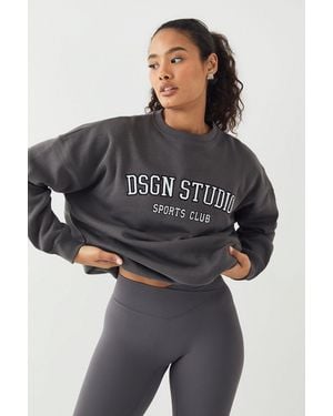 DSGN Studio Applique Oversized Sweatshirt - Black
