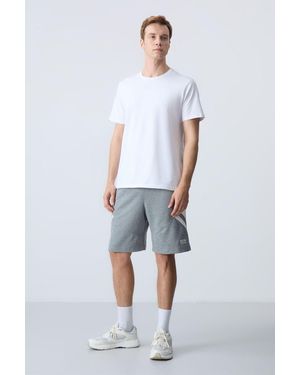 TOMMY LIFE Fleece Sweat Shorts - White